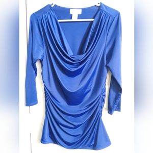 Blue Blouse by Carmen Marc Valvo